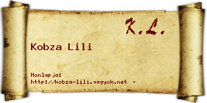 Kobza Lili névjegykártya