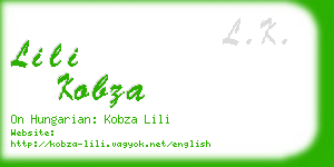 lili kobza business card